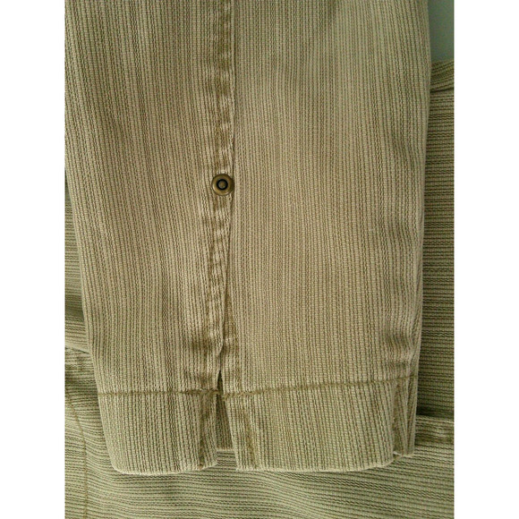 French Cuff Women's Tan Cotton Blazer/Jacket 4 Pockets Button-UP Women's XL - Picture 7 of 8